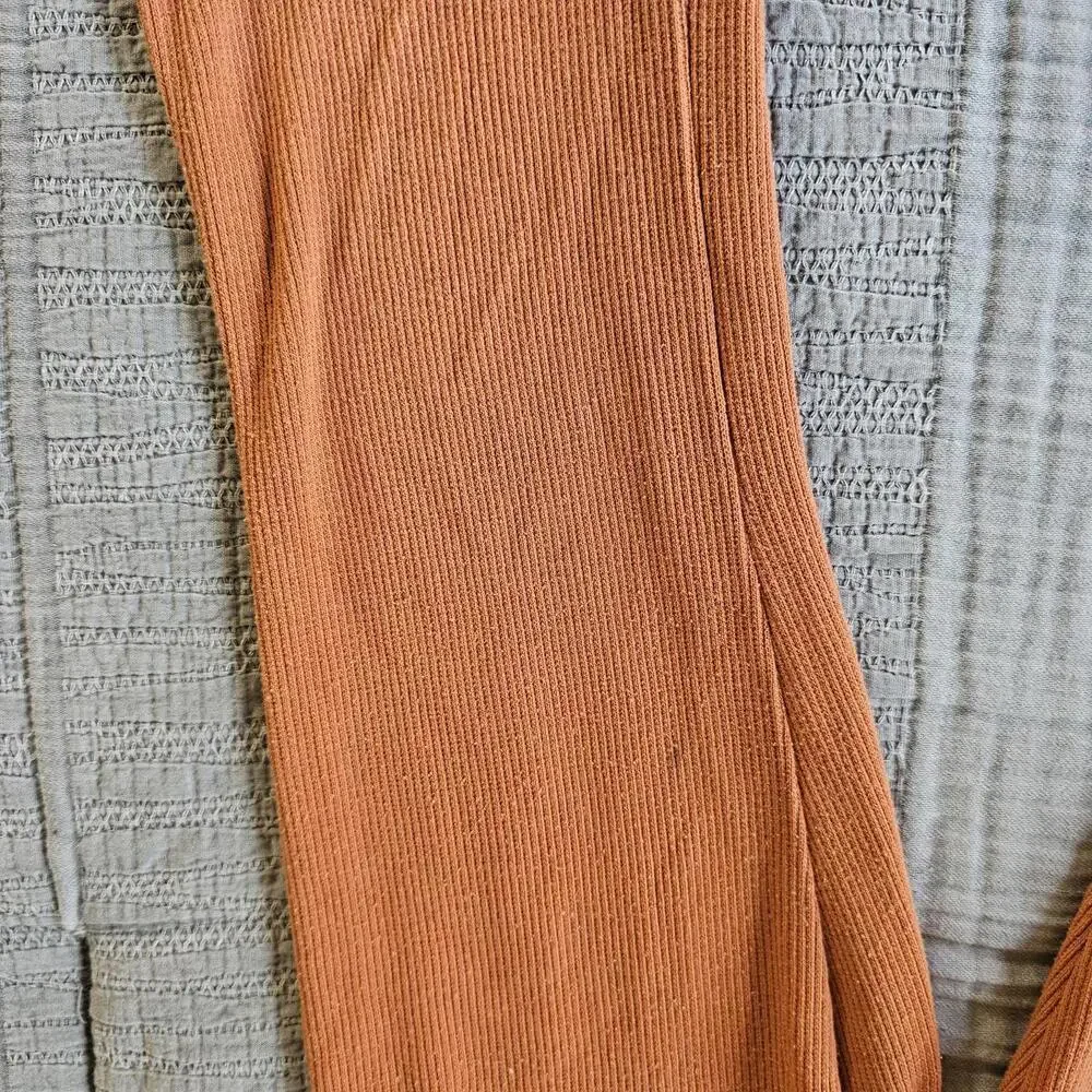 Size 5 Orange Ribbed Girl's Flared Pants
